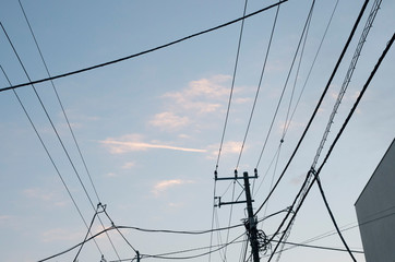 pole and wires in Tokyo