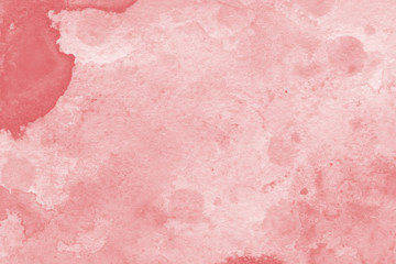 Fototapeta premium Watercolor red texture with abstract washes and brush strokes on the white paper background. Digital paper background.