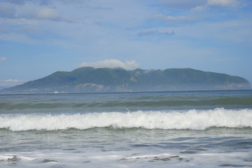 函館山　海　波　素材