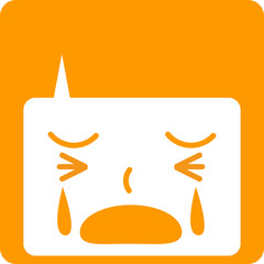 表情　顔　丸アイコン　ベクター　