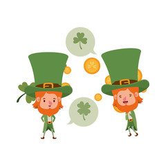 leprechauns with speech bubble avatar character