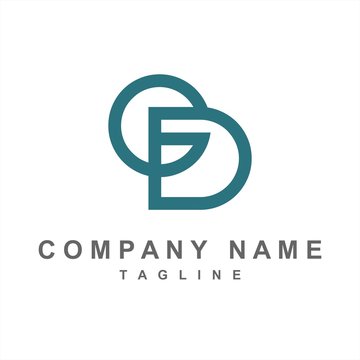 GD, CD, ED initials company logo