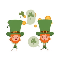 leprechauns with speech bubble avatar character