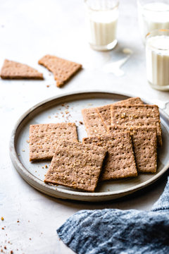 Homemade crackers being prepared