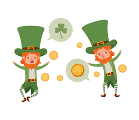 leprechauns with speech bubble avatar character