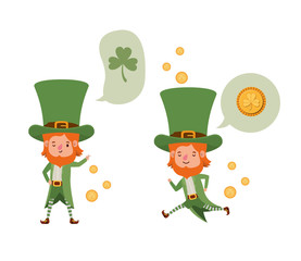 leprechauns with speech bubble avatar character