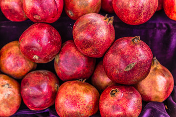 Group of pomegranates