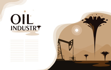oil industry scene with derrick