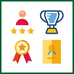 4 best icon. Vector illustration best set. quality and certificate icons for best works