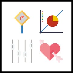 4 arrow icon. Vector illustration arrow set. cupid and levels icons for arrow works