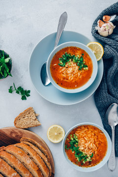 Turkish Tomato Orzo Soup