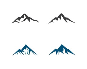 Mountain logo template vector icon illustration design