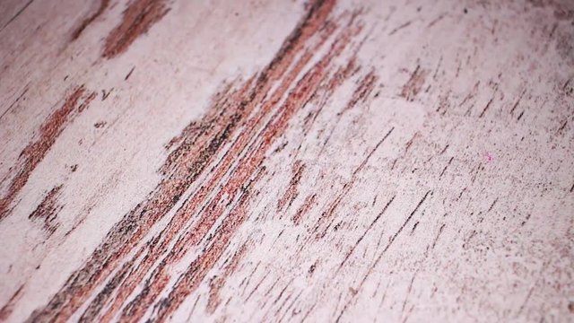 Wood wooden floor desk table old white antique flooring closeup texture pattern. Seamless looping video footage
