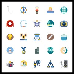 25 professional icon. Vector illustration professional set. medal and lecture icons for professional works