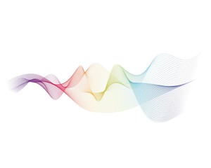 Colorful wave line illustration