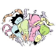 monster doodle sketch