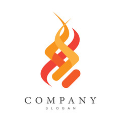 fire logo design template