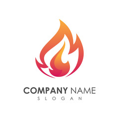 fire logo template ready for use