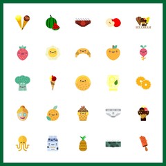 25 freshness icon. Vector illustration freshness set. broccoli and radish icons for freshness works