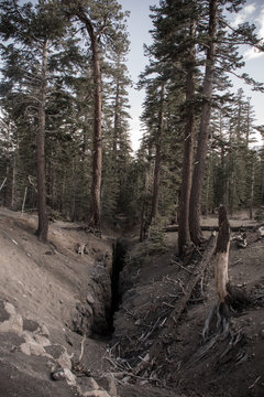 The Inyo Earthquake Fault In Mammoth Lakes California,