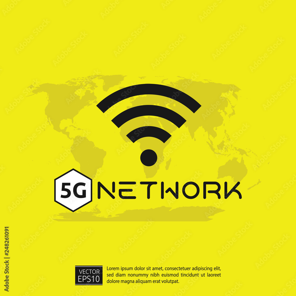 Poster geometric line of wireless symbol vector illustration. graphic design concept of wifi connecting wit