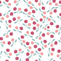 pink flower seamless pattern