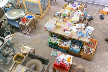 ガラス工房 作業場 工芸品 クラフト