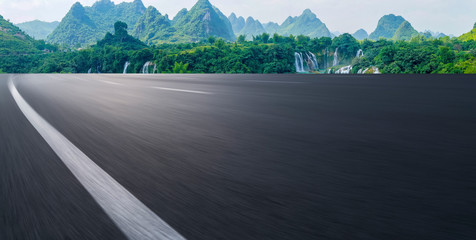 Highway Road and Beautiful Natural Landscape..