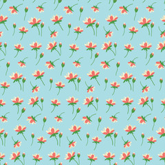 Seamless Pattern with water lilies 