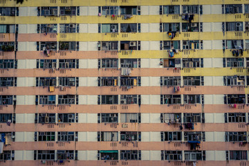 Windows and exterior of apartment building