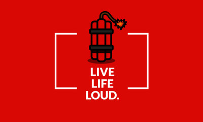 Live Life Loud Motivational Quote Poster Design