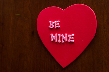 Be mine on a heart