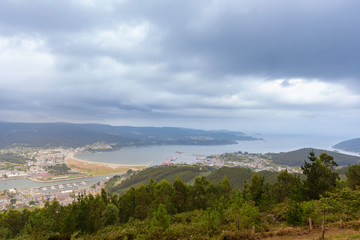 Fototapeta na wymiar View from San Roque viewpoint (Viveiro, Lugo - Spain).
