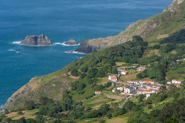 View of San Andres de Teixido town (Cedeira, La Coruna - Spain).