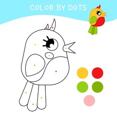 Coloring book for children. Cartoon air bird..