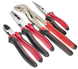 Obraz premium different Work tools on white