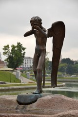 Crying angel on the island of tears (Minsk)