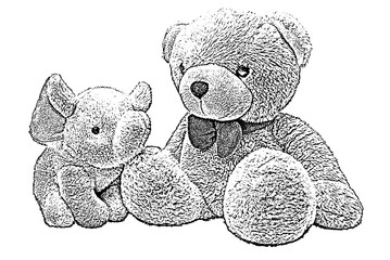teddy bear,sketch teddy bear,drawing teddy bear isolated on white background