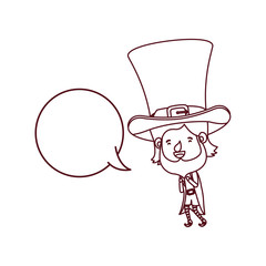 leprechaun with speech bubble avatar character