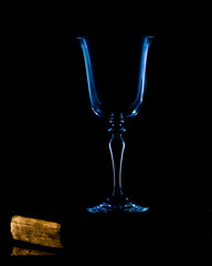 Stemware Silhouette and Book. 