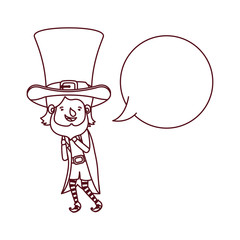 leprechaun with speech bubble avatar character