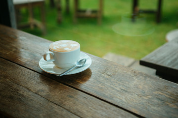Coffee cup in cafe