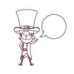 leprechaun with speech bubble avatar character