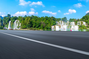 Highway Road and Beautiful Natural Landscape..