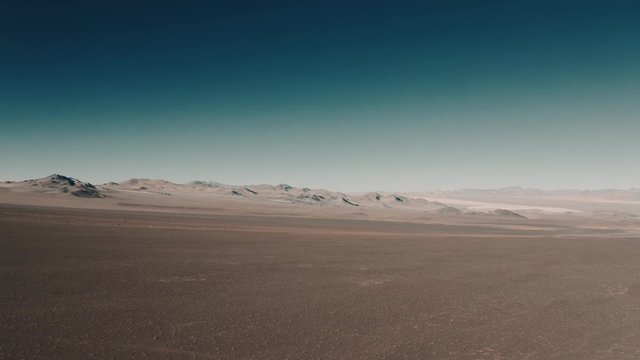 Aerial, Stone Desert At El Penon, Argentina - cine version