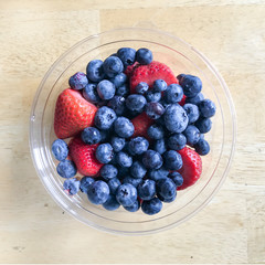 Strawberry and currant is a cool combination of berries makes this photo just amazing