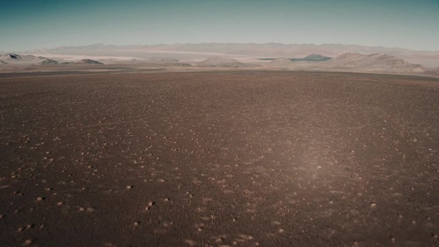 Aerial, Stone Desert At El Penon, Argentina - cine version