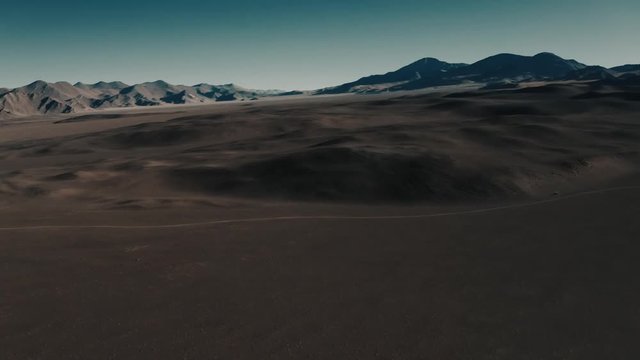 Aerial, Stone Desert At El Penon, Argentina - cine version