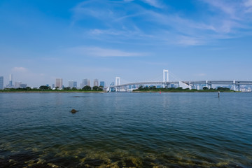お台場 レインボーブリッジと街並み