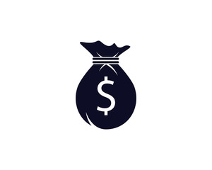 Money bag icon illustration isolated sign symbol. Money bag vector logo.